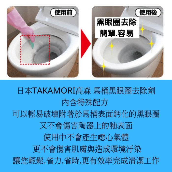 日本高森ＴＵ－７２馬桶黑眼圈專用清潔劑/馬桶清潔劑