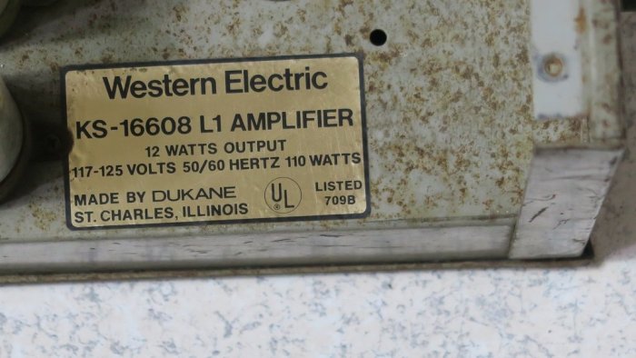 Western Electric KS-16608-L1真空管擴大機