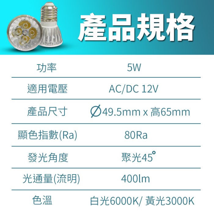 (德克照明)台製升級8W亮度4燈5W功耗 MR16LED燈泡320流明12V. (3W,4W,7W)投射燈,杯燈,燈管,崁燈