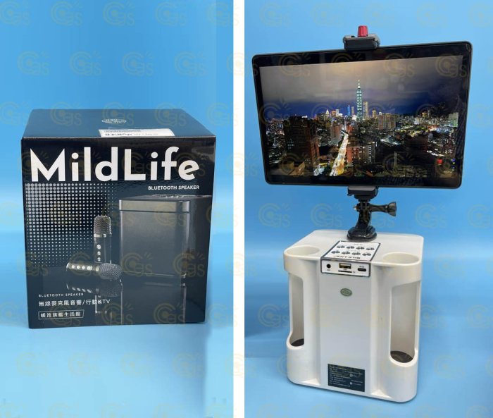 MildLife 無線麥克風音響 YS-203 行動KTV 黑 方塊酥音響 100W 藍芽 Mirco SD USB