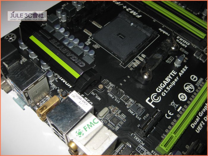 JULE 3C會社-技嘉 G1 Sniper A88X A88/DDR3/Killer系列/良品/ATX/FM2 主機板