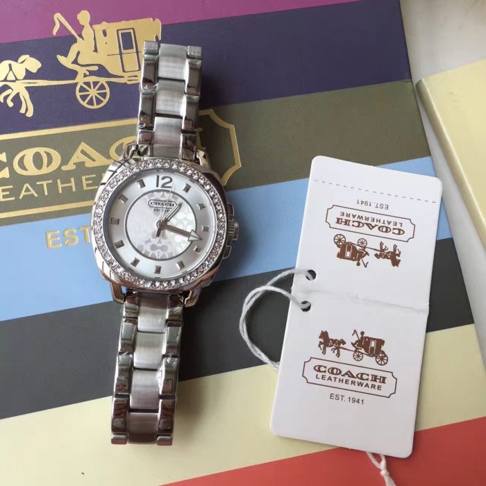 NaNa代購 COACH 三色可選 精美漂亮 石英手錶 氣質女款 附代購憑證