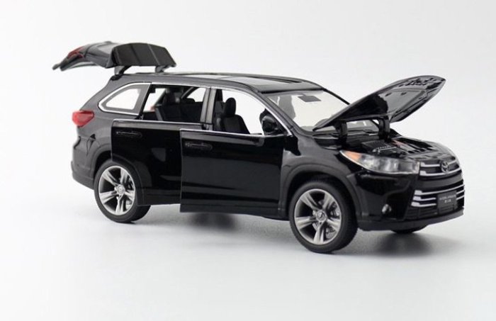 「車苑模型」JKM 汽車模型1:32 Toyota Highlander RAV4 聲光SUＶ迴力開門