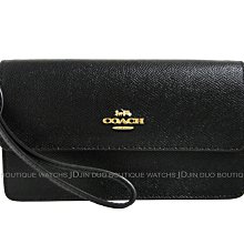 金鐸精品~2162 COACH F73793 黑色皮革紋小手拿包 手機包 全新品