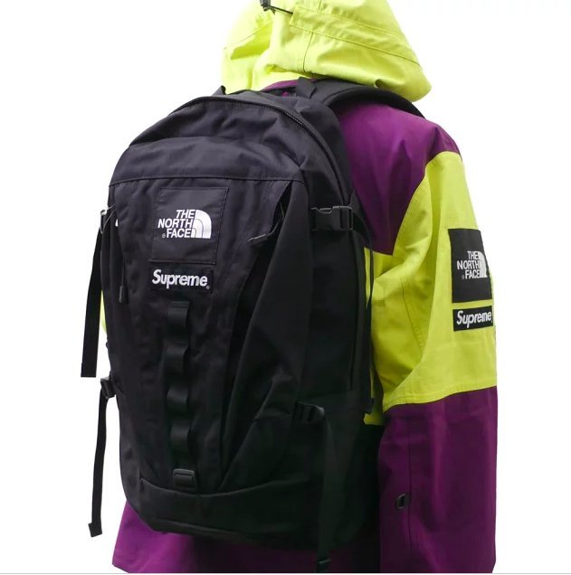 老藤代購】至尊Supreme 18Fw X 北臉The North Face 聯名款雙肩後背包