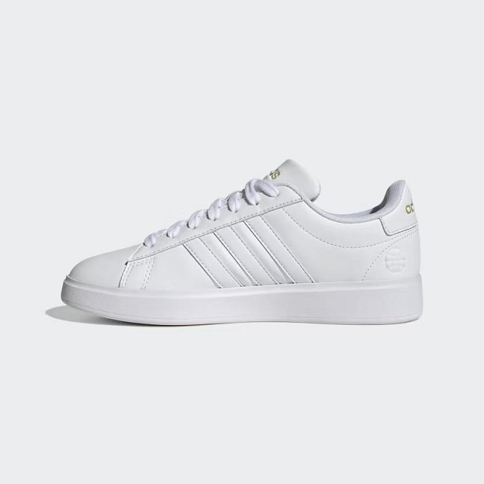 [狗爹的家] ADIDAS GRAND COURT 2.0 白 全白 GW9213 皮革 女休閒鞋