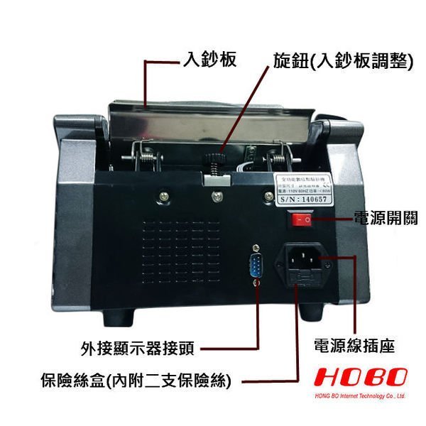 ✿國際電通✿【免運】HOBO HB-680 六國貨幣頂級專業型 混和總計 防偽點驗鈔機 (同 BJ-680)