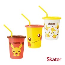 ☘ 板橋統一婦幼百貨 ☘  Skater 日本製 3入水杯(320ml)皮卡丘 附吸管