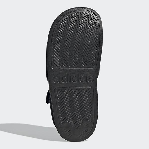 Adidas ADILETTE 童鞋 中童 涼鞋 休閒 魔鬼氈 柔軟 黑【運動世界】GW0344