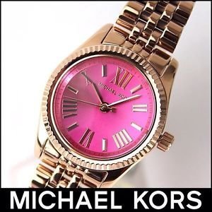 [永達利鐘錶 ] MICHAEL KORS 手錶 羅馬字 粉x玫瑰金 女錶 / 26mm MK3285