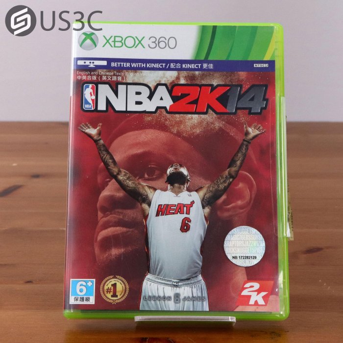【US3C-板橋店】【一元起標】XBOX 360 NBA2K14 中英合版 實體遊戲片 正版遊戲片