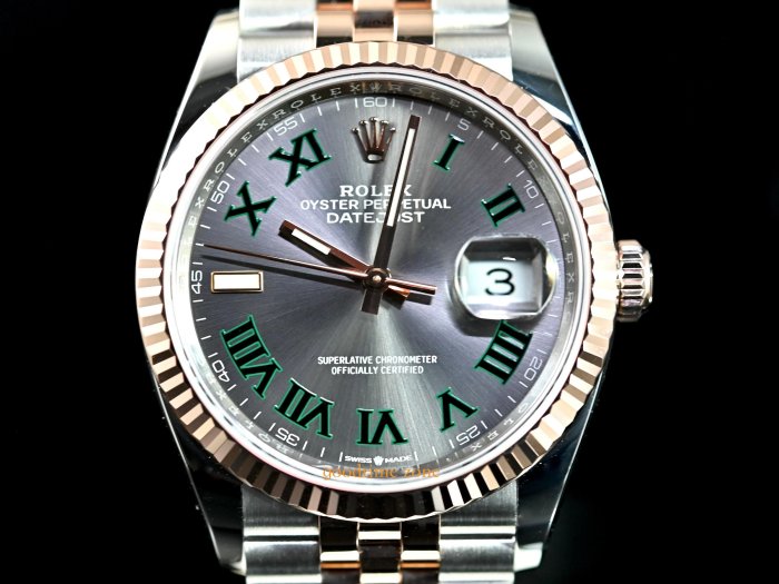 [好時計]ROLEX 勞力士 126231 Datejust 新卡23/11現貨 灰面綠羅馬 五銖鍊帶Jubilee 36mm LRK162