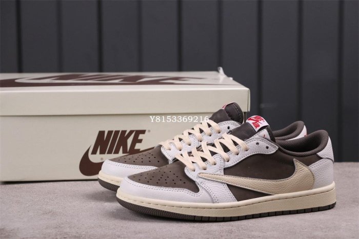 Travis Scott Nike Air Jordan 1 Low OG白棕倒鉤減震低筒籃球鞋DM7866-162男鞋