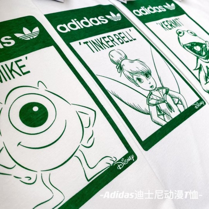 100％原廠Adidas 聯名短袖 t恤 Kermit蛙 大眼仔 奇妙仙子 短T 科米蛙