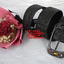 優買二手精品名牌店 BOTTEGA VENETA BV 黑色 巴洛克 雕花 牛皮 編織 半 寶石 虎眼石 粉紅 西瓜 碧璽 黑曜石 石榴石 皮帶 腰帶 腰封 美