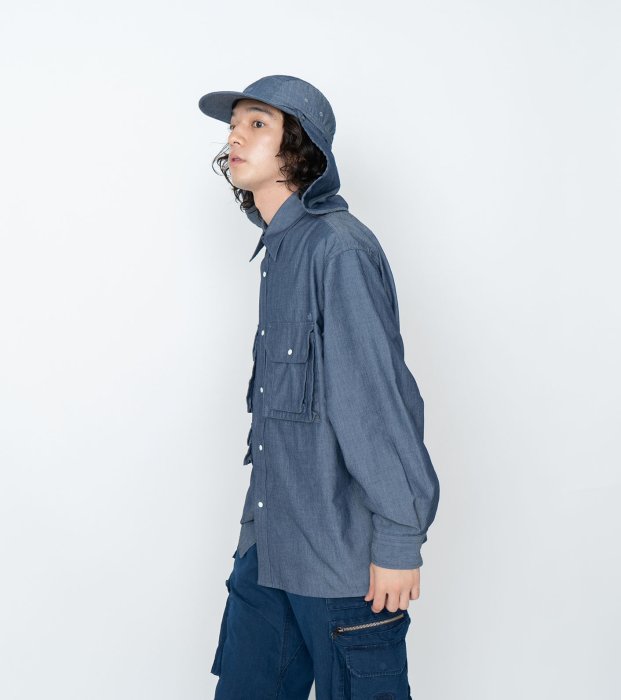 THE NORTH FACE 紫標 Indigo Chambray Field Shirt 多口袋襯衫 NT3308N