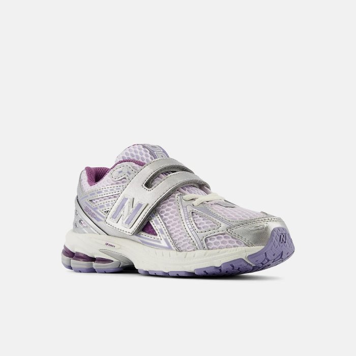 New Balance PV1906EK 1906 HOOK & LOOP 中童跑鞋 寬楦 銀粉紫【iSport愛運動】