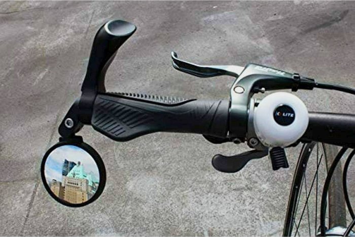 【速度公園】Hafny 自行車 小巧型 圓形後視鏡 HF-MR083，左右邊通用 360度調整 安裝簡單，後照鏡 後面鏡