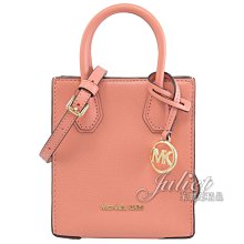 【茱麗葉精品】全新精品 MICHAEL KORS 專櫃商品 MERCER 素面荔枝紋迷你手提兩用包.粉橘 現貨