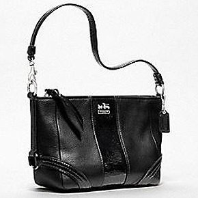 COACH 46913 CHELSEA LEATHER MINI SHOULDER BAG BLACK