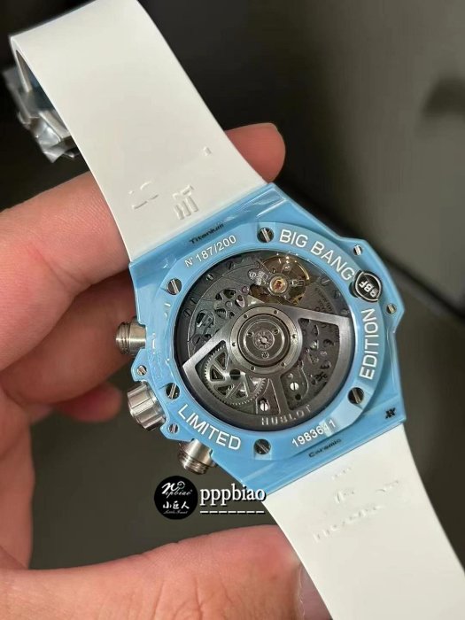 限量BBF 新款蒂夫尼藍 陶瓷 計時碼表 手錶 男士手錶