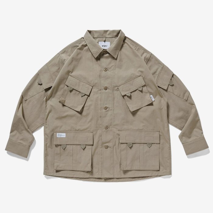 S Wtaps BUDS COTTON. SERGE Coyote Brown - シャツ