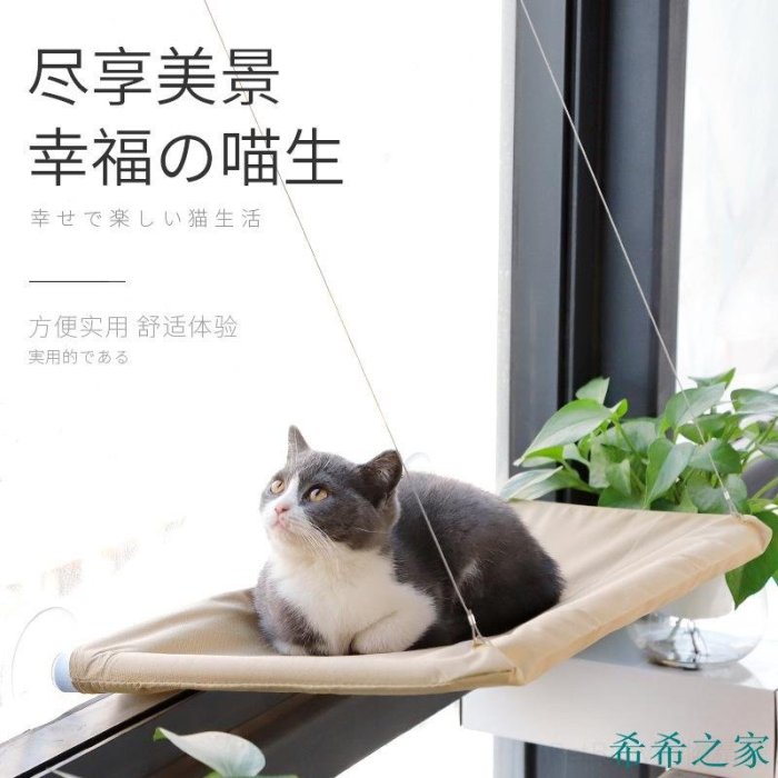 明珠寵物店【PetBaby寵物精靈】吸盤式TV貓吊床 承重多貓大吸盤牢固貓咪吊床