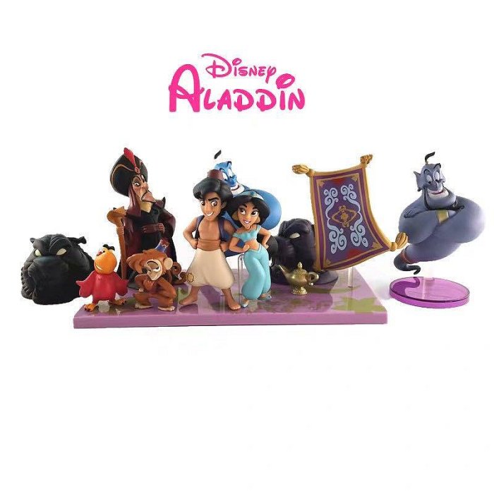 《瘋狂大賣客》迪士尼 Disney 天方夜譚 茉莉公主 阿拉丁神燈 精靈 艾格 阿布 賈方 公仔 送禮 禮物 魔毯 魔法 魔力 公主 玩具 擺件 可愛 療癒