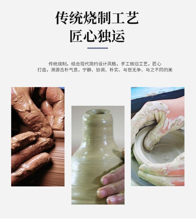 景德鎮手繪中國風陶瓷花瓶花束家居茶幾水培工藝品花瓶擺件花瓶