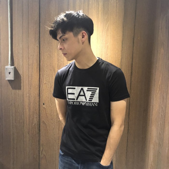 美國百分百【全新真品】Emporio Armani EA7 短袖 T恤 logo T-shirt 黑/深藍/白 K203