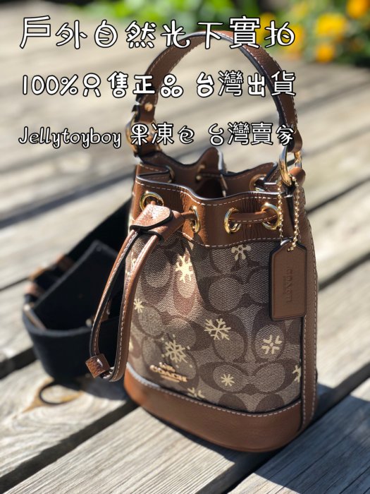 Coach DEMPSEY 15 雪花 CE587 SNOWFLAKE 現貨 限量 迷你LV款水桶包 折扣款 全新正品