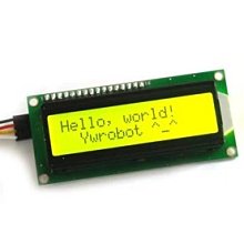 （黃綠屏） IIC/I2C 1602液晶模組黃綠提供庫檔 W177.0427