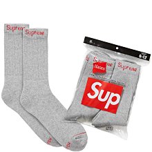 【日貨代購CITY】2024SS Supreme Hanes crew socks 4pack 4雙一包 灰色 襪子 現貨