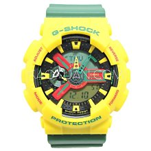 【高冠國際貿易】G-SHOCK 全新 雷鬼風格 GA-110RF-9 牙買加 雷鬼 黃X綠