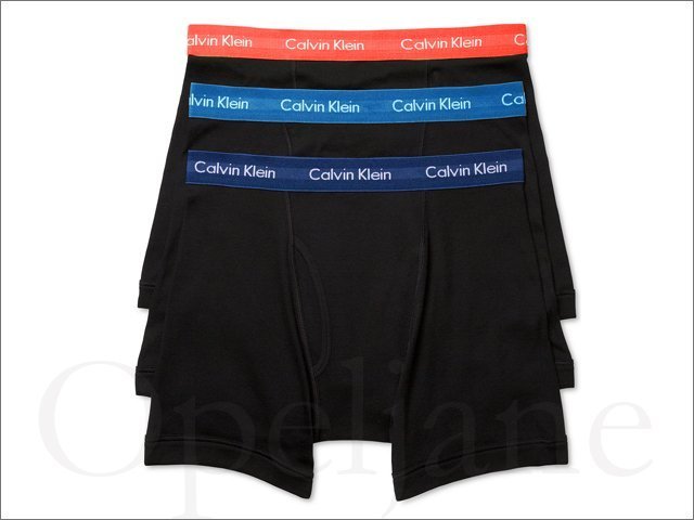 Calvin Klein CK卡文克萊純棉長版內褲平口褲四角褲 男內著3色褲頭三件一組S M L XL號愛Coach包包