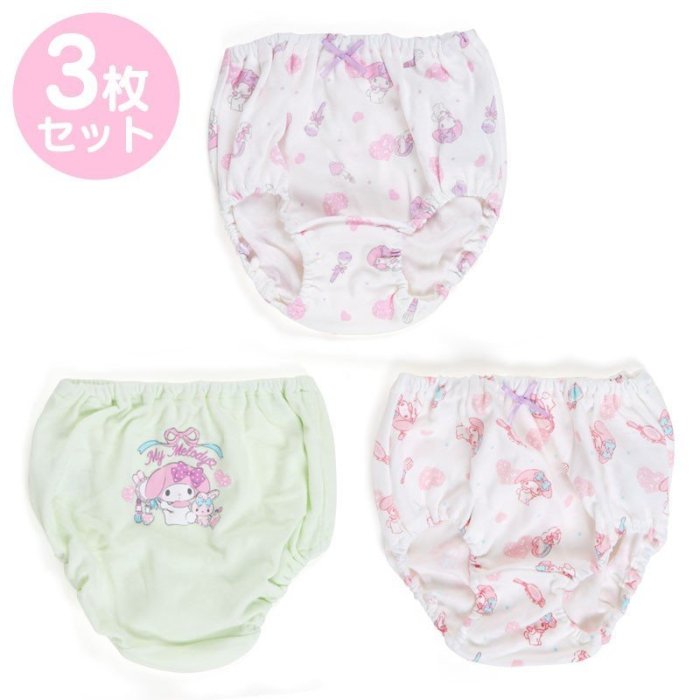 *現貨*日本三麗鷗 My Melody 美樂蒂 新款 三入一組 透氣 純棉內褲 女童內褲 內褲 童褲 小內褲