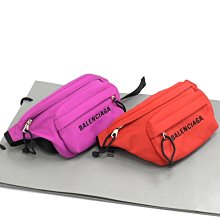 【茱麗葉精品】全新精品 BALENCIAGA 專櫃商品 569978 電繡LOGO 素面帆布胸口包/腰包.桃紫 需預購