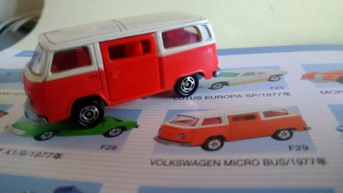 ※TOMICA古董車※ TOMY TOMICA 1977 日本製藍盒 F29 VOLKSWAGEN MICRO BUS