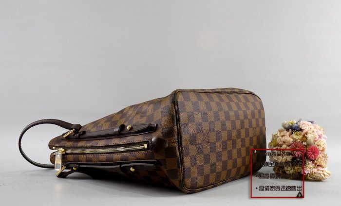 優買二手精品名牌店 LV N41108 咖啡 棋盤 格紋 Neverfull 肩背包 購物包 TOTE Cabas 全新