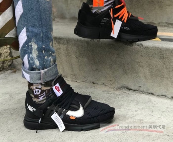 美澳代購OFF-WHITE x Nike Air Presto AA3830-002 THE TEN 10 魚骨白黑