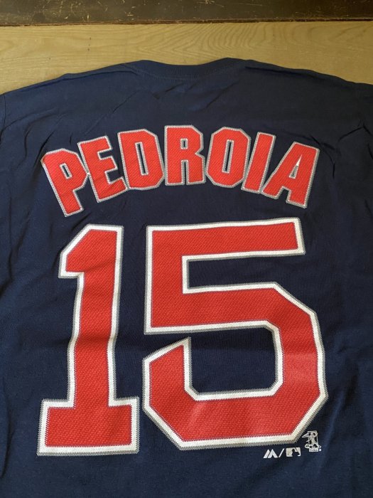 MLB Majestic 紅襪隊 Dustin Pedroia 背號T恤 岱鋼 洋基  金鋒 老爹 大谷 田中 JORDAN 天使 道奇 洋基 小熊 trout