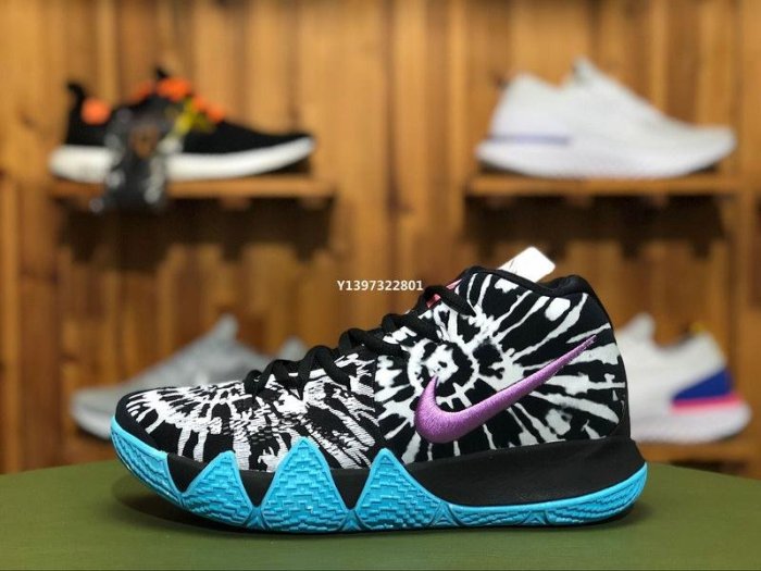 NIKE KYRIE 4 ASG ALL-STAR GAME 耐克 黑白藍 刺繡 經典 休閒運動籃球鞋 AQ8622 001 男