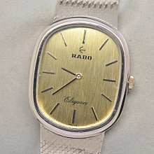 《寶萊精品》RADO 雷達金黃橢圓型手動男士錶