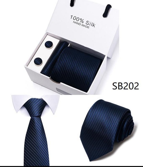 男士領帶2024新款領帶套裝禮盒男商務條紋領帶源頭提花手打領帶