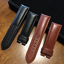 【錶帶家】『嚴選頂級加厚7mm』沛納海 Panerai 24mm 咖啡色 黑色 特選義大利頂級羊皮皮錶帶單皮帶不含錶扣