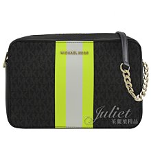 【茱麗葉精品】全新精品 MICHAEL KORS 專櫃商品 CROSSBODIES 經典滿版斜背方包.黑灰 現貨