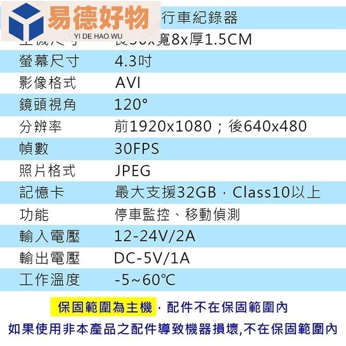 【勝利者】前後雙鏡行車紀錄器  GPS測速行車紀錄器 1080P/雙鏡頭/GPS測速器(選配)/後視鏡/32G 台灣~易德好物~易德好物