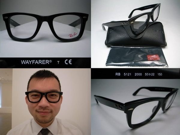 信義計劃 眼鏡 Ray Ban 雷朋 RB5121F 義大利製 眼鏡 黑色復古膠框 方框 光學眼鏡 可配 近視 老花