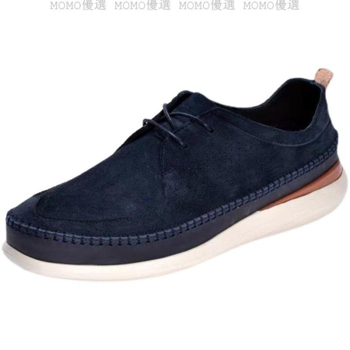 現貨-Clarks 男鞋春季透氣戶外休閑鞋男皮鞋真皮百搭潮鞋子簡約