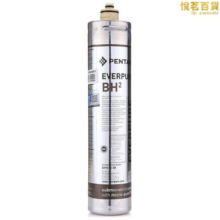 濱特爾PENTAIR愛惠浦EVERPURE淨水器過濾主芯BH2除水垢EV9612-50